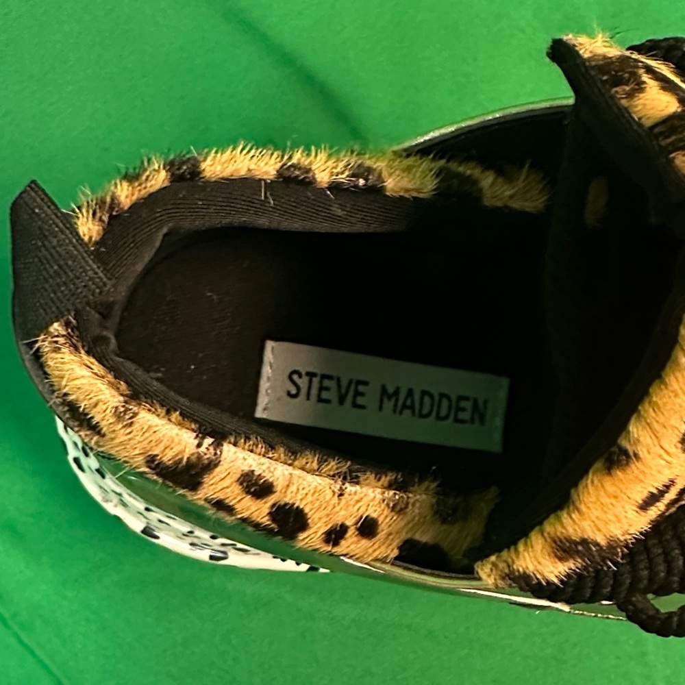 Leopard Print Women's Steve Madden Sneakers - Picture 2 of 4
